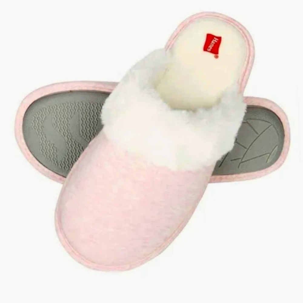 HANES Womens ComfortSoft Slip On Memory Foam slippers cozy/fuzzy size S/M NWT - Picture 4 of 9